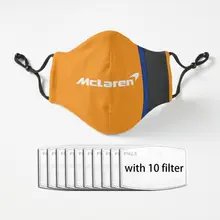 Mclaren F1 team  Adult Masks Washable Print Face Mask Pm2.5 Filters Prints Masks Face Unisex Dust-proof Mouth Cover Mask