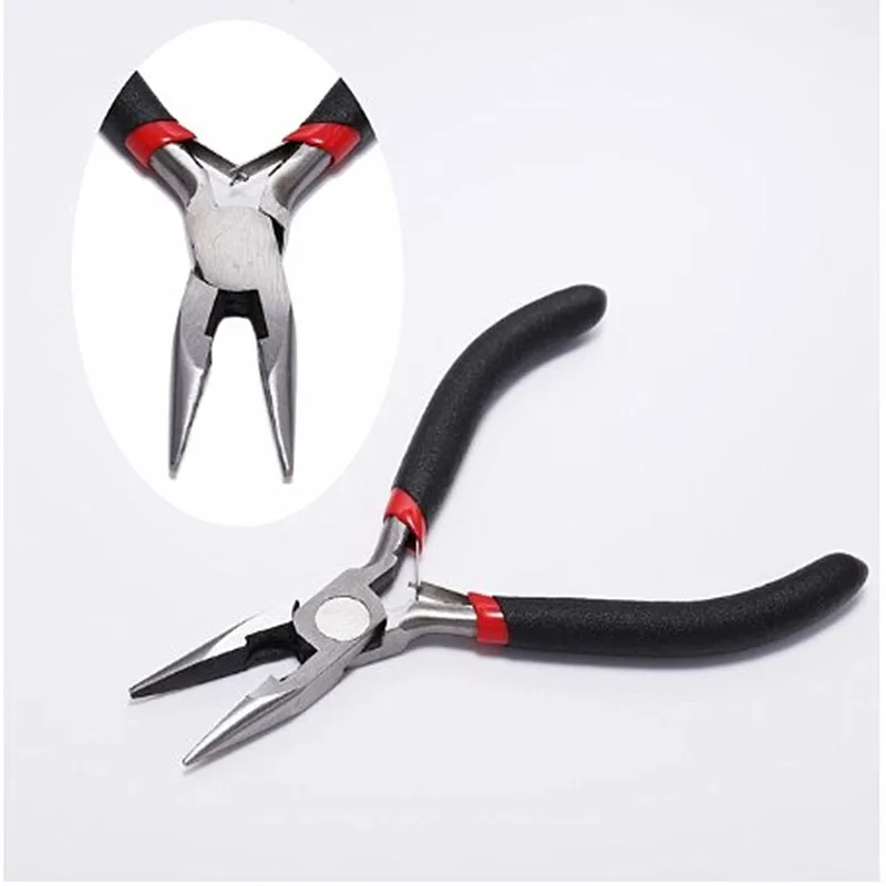 Alicates de punta redonda de acero endurecido al carbono Ferronickel alicates de joyeria herramientas de equipamiento de bricola - Цвет: Pliers - smooth