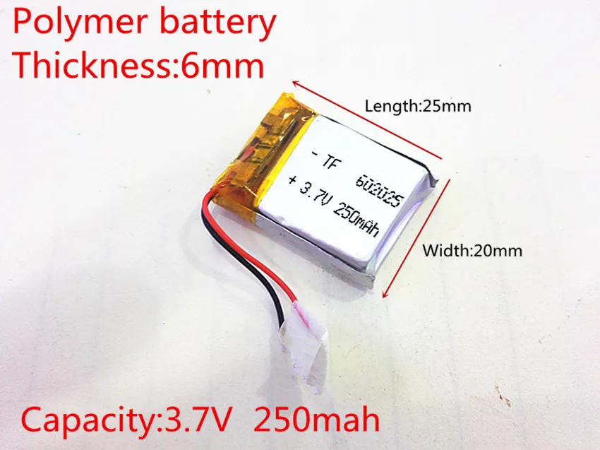 60 3.7V 250mAh 06 Lithium Polymer Li-Po li ion Rechargeable Battery cells lithium ion battery for Mp3 MP4 MP5 GPS PSP mobile bluetooth