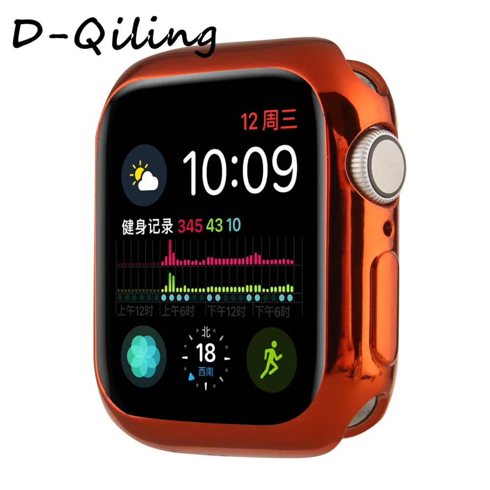 Чехол для часов Apple Watch Case5, 4, 3, 2, 1, 40 мм, 44 мм, прозрачный чехол из ТПУ, защитная пленка для экрана iWatch