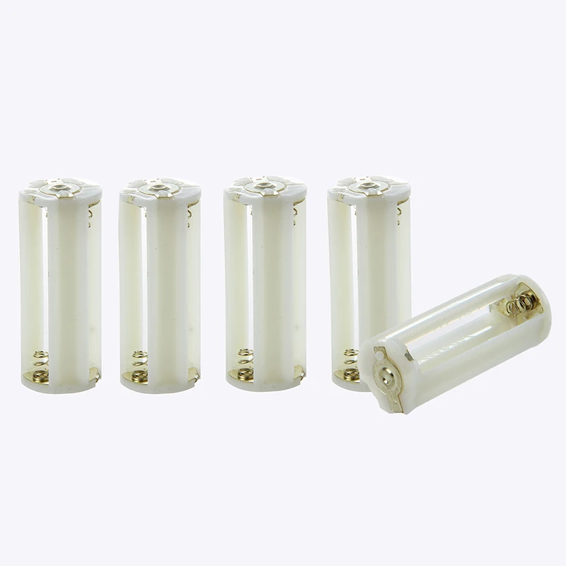 

Flashlight Cylindrical 3 x AAA Battery Plastic Holder Box 5Pcs