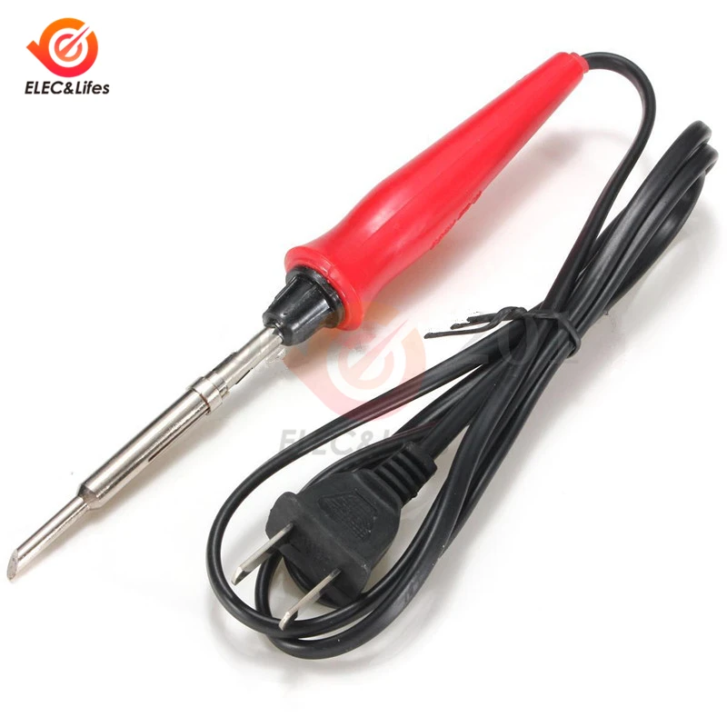 

35W 220V Handle Electric Soldering Iron Welding Solder Rework Station Heat Tips Repair Dual Power Wire Tool US Plug