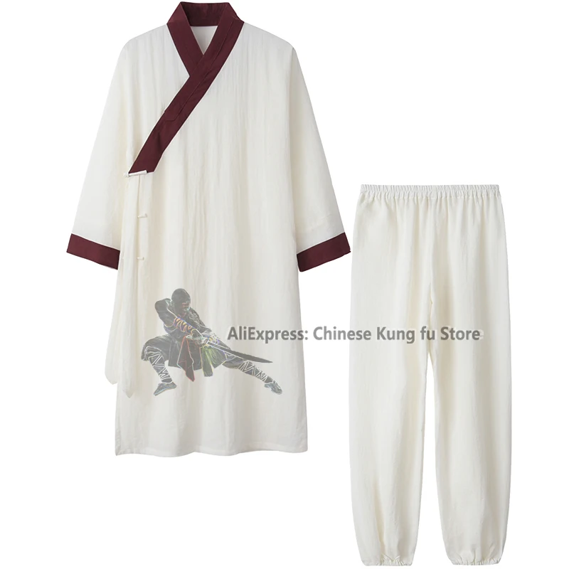 

Wudang Taoist Robe Kung fu Uniform Shaolin Monk Tai Chi Martial arts Suit Wushu Wing Chun Top Pants Need Your Measurements