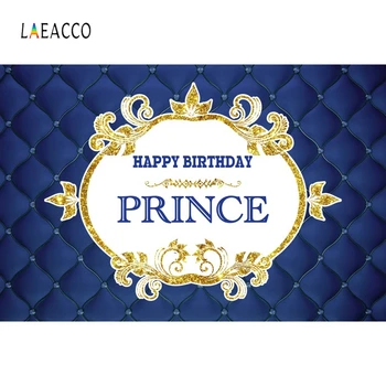 

Laeacco Headboard Prince Princess Baby Birthday Backdrops Customized Birthday Party Photographic Backgrounds For Photo Studio