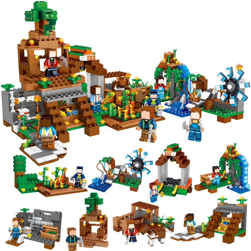 

1007PCS My World Series Minecraft Figures City Legoings Blocks Bricks Building City Educational Enlighten Children Toys