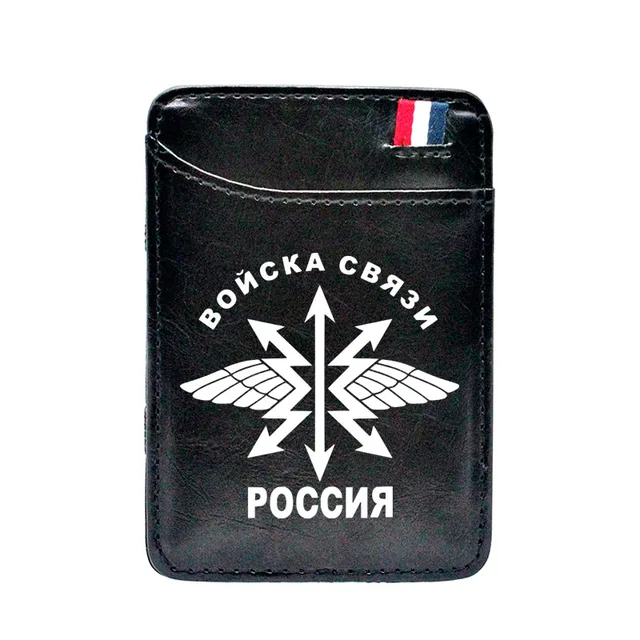 Cool FSB The Federal Security Service of the Russian Leather Card Holder Magic Wallet Fashion Men Women Short Purse BE878-Black