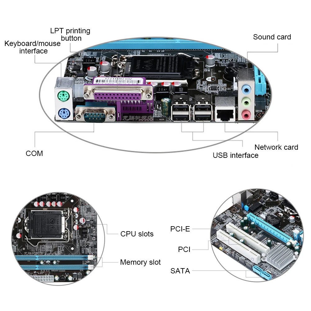 Новейший процессор Intel P55 H55 H55M PM55 P57 разъем LGA 1156 материнская плата DDR3 1600 1333 1066 Ксеон i3 i5 i7 LGA1156 Процессор материнская плата компьютера