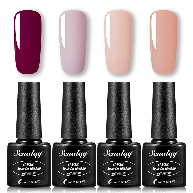 RE-4GELS-05 SENALAY Гель-лак для ногтей 4 шт./6 шт. набор полуперманентный впитывающий базовый верхний слой для маникюра гибридные Лаки полигель для нейл-арта - Цвет: RE-4GELS-05
