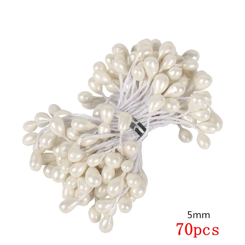 thumbnail image 1 of Paquete de 144 piezas de flores artificiales híbridas mixtas con estambres de cereza y bayas para hacer tú mismo, caja de regalo para boda, pastel y Navidad, 1 of 5