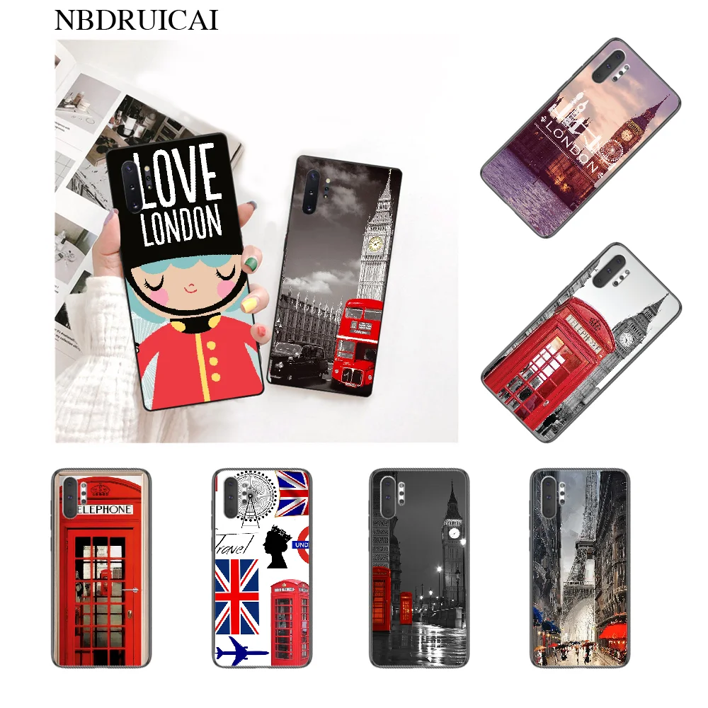 NBDRUICAI London big ben Bus чехол для телефона Samsung Note 3 4 5 7 8 9 10 pro M10 20 30 | Мобильные телефоны и