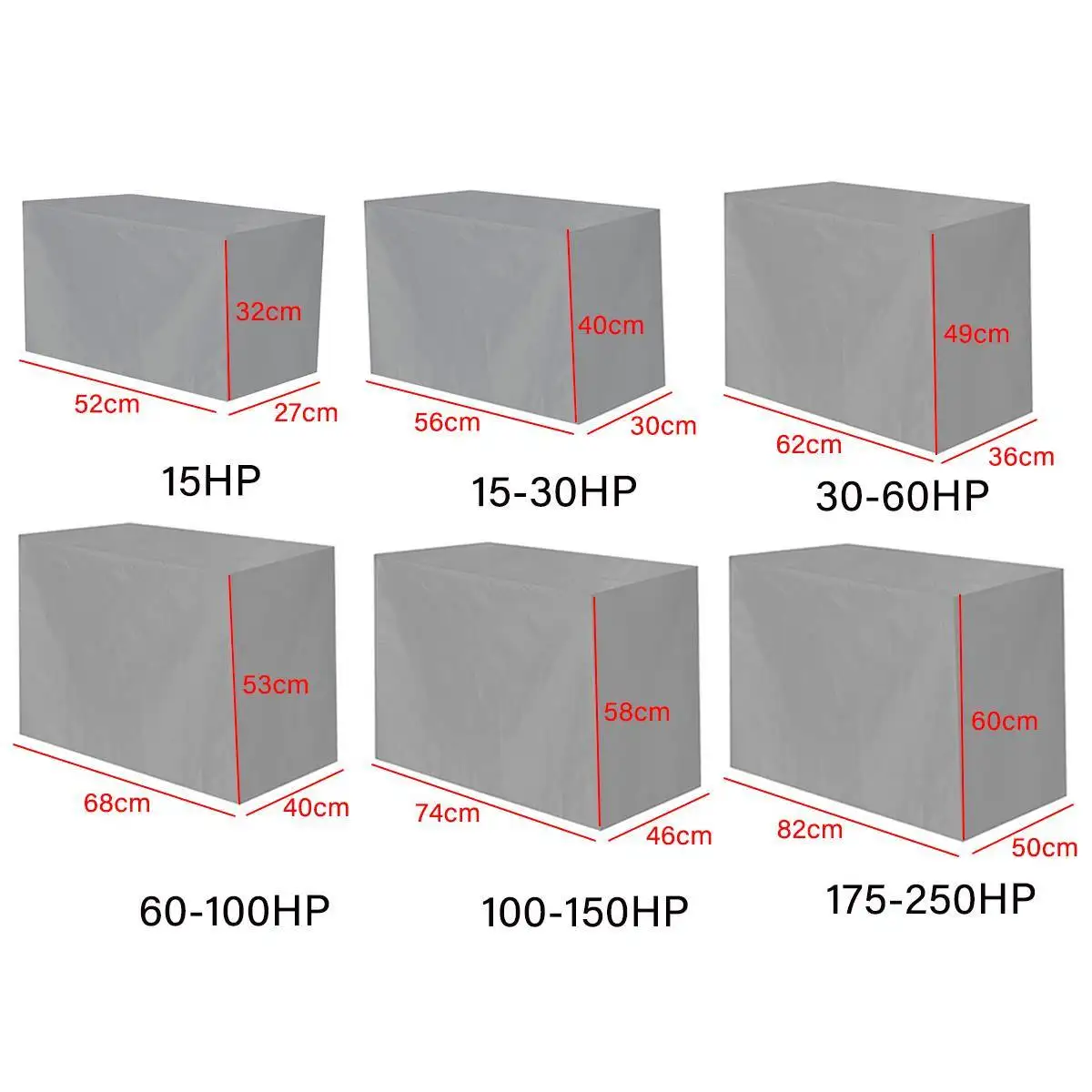 Outboard Motor Cover 15-250HP 210D Waterproof Yacht Boat