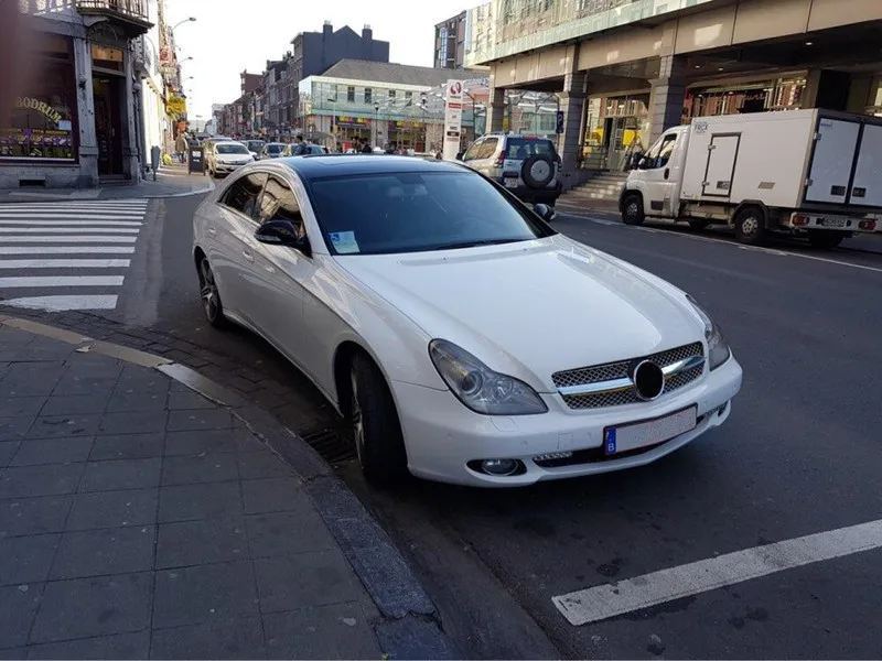 Серебряный/черный гоночный автомобиль решетка для Mercedes Benz W219 гриль CLS500 SLS600 эмблемы Chrome сетка радиатора переднего бампера нижняя изменить