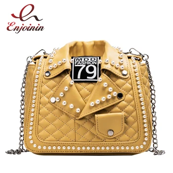 

New Arrival Pearl Jacket Design Pu Leather Women Shoulder Bag Tote Bag Crossbody Bag Purses and Handbag Ladies Messenger Bag