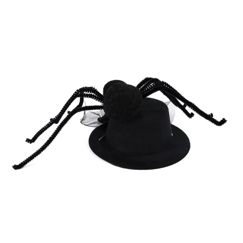 Хэллоуин Вечеринка Рождество Маленькая шляпа для животных Собака статуэтки котов кепки паук форма шляпа X4YD