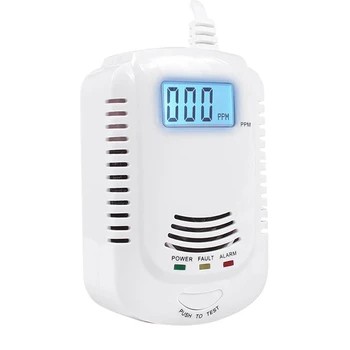 

Combustible Gas Detector Sensor Lpg Natural Gas Analyzer Leak Determine Tester Sound-Light Alarm Security Alarm System (Eu Plug)