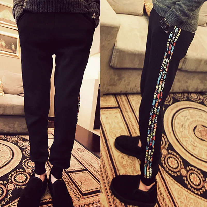 

Spring Summer Men Thin Casual Pants Ankle Banded Pants Students Trend Slim Fit Capri Pants Sub-Korean-style Versatile Men's Trou