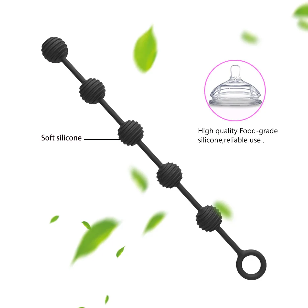 3 Size Silicone Anal Beads Thread Ball Anal Plug Stimulator Dildo Massager Anus Sex Toys For Men And Women No Vibrator Products