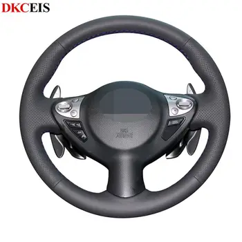 

Hand-stitched Black Soft Artificial Leather Car Steering Wheel Cover for Infiniti FX FX50 FX35 FX37 QX70 2014-2018 Nissan Juke