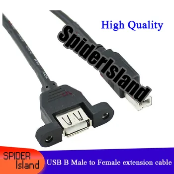 

Free shipping 90 degree angled USB B Male to Female extension cable w/ screw Panel Mount,Male USB B to USB B female 1PCS