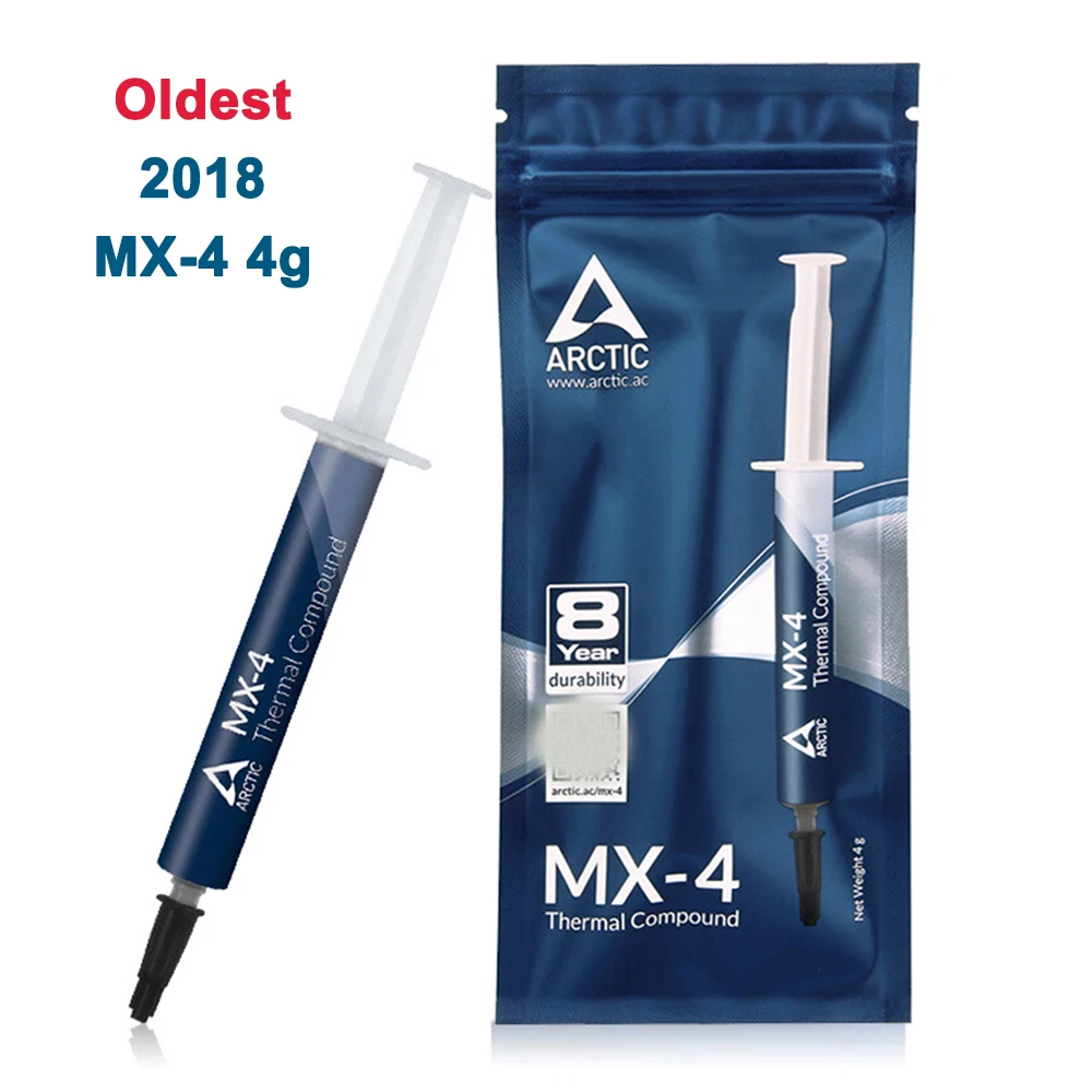 Официальный ARCTIC MX-4, 4 г, 2 г, 8 г, 20 г, MX 4, кулер для процессора, охлаждающий вентилятор, термопаста, смазочный радиатор GD900-1 - Цвет: 2018 MX-4 4g