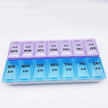 

7 Days Pill Medicine Box Organizer Travel Pillbox Weekly Tablet Holder Storage Organizer Container Case Pill Box Splitters