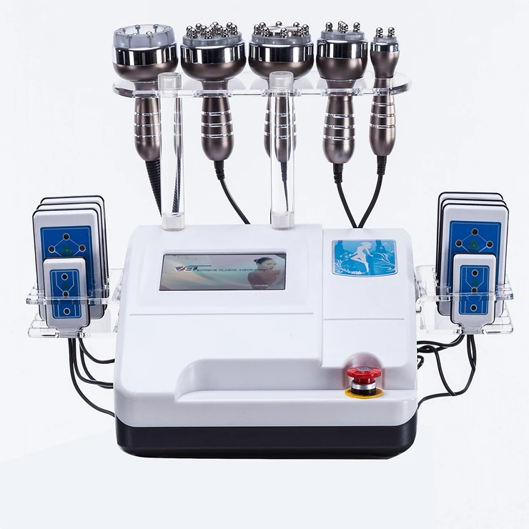 Эффективная ультразвуковая липосакция 80K кавитация Радио Частота вакуумная биполярная РЧ-машина оборудование для похудения