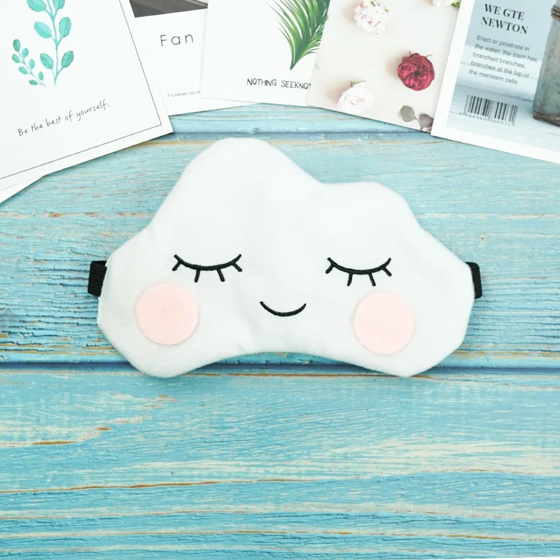 

Manufacturers Customizable Cartoon Cloud Eye Patch Eyelash Cute with Big Eye Embroidery Sleep Shading Protection Eye Patch