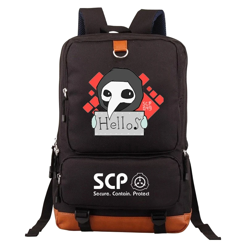 SCP Backpack Canvas School bag for teenagers Casual backpack Men Women Travel Laptop Bags