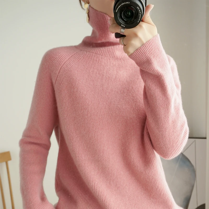 Высококачественный кашемировый свитер женские свитера и пуловеры водолазка с