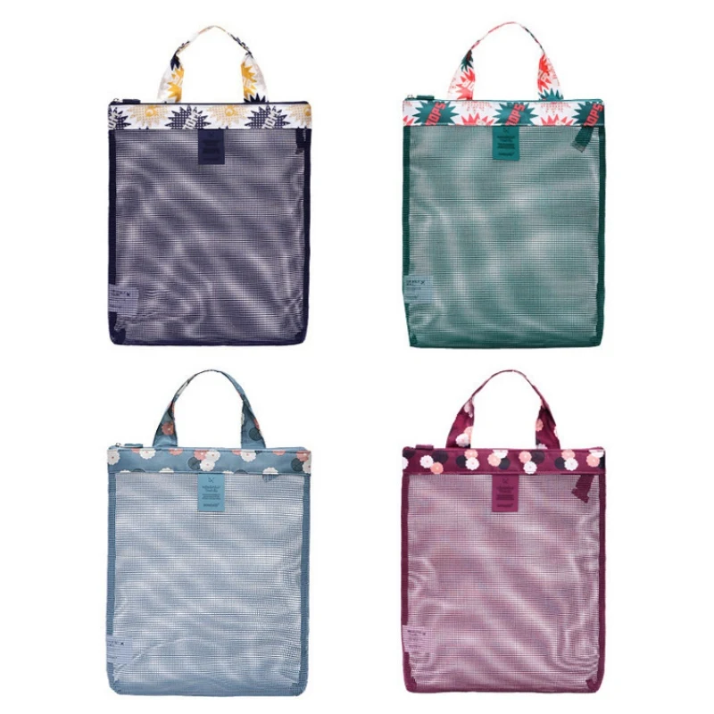 Большая вместительная Женская сетчатая прозрачная сумка, сумка для хранения обуви, пляжные сумки для пикника, спортивная сумка для плавания