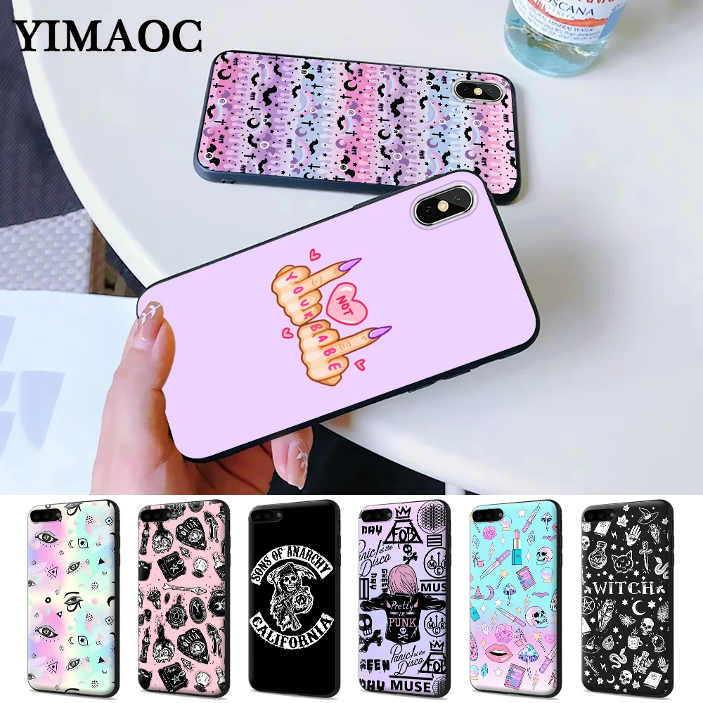 

Girly Pastel Witch Goth Special Offer Luxury Silicone Case for iPhone 5 5S 6 6S Plus 7 8 X XS Max XR