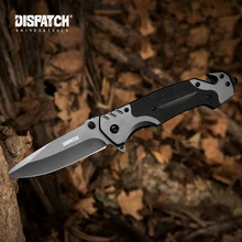 

DISPATCH Pocket Folding Knife 440C High Carbon Fiber With G10 Handle Survival Hiking Camping Knife Self Defense EDC Tool