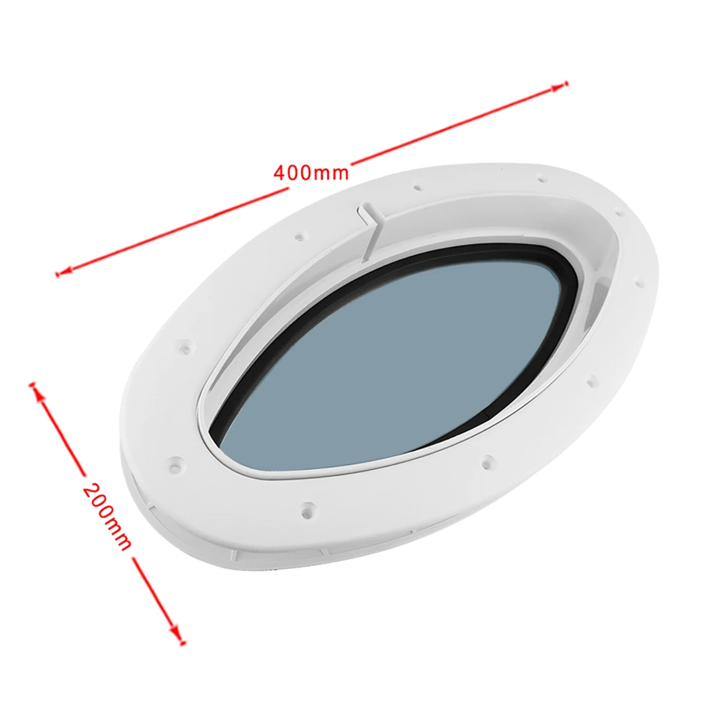 

Oval Marine Port Hole/Window - Porthole – Nautical/Boat/Navy/Yacht - Tempered Glass -400x200mm 15x8 inch