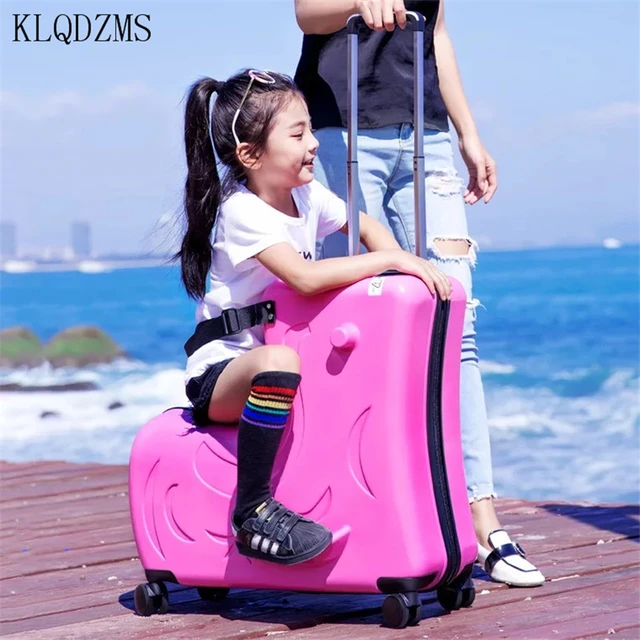 KLQDZMS 2024inch Kids Riding Luggage Boys Girls Travel Trolley Suitcase  Children Sitting Rolling Luggage Spinner On Wheels - AliExpress