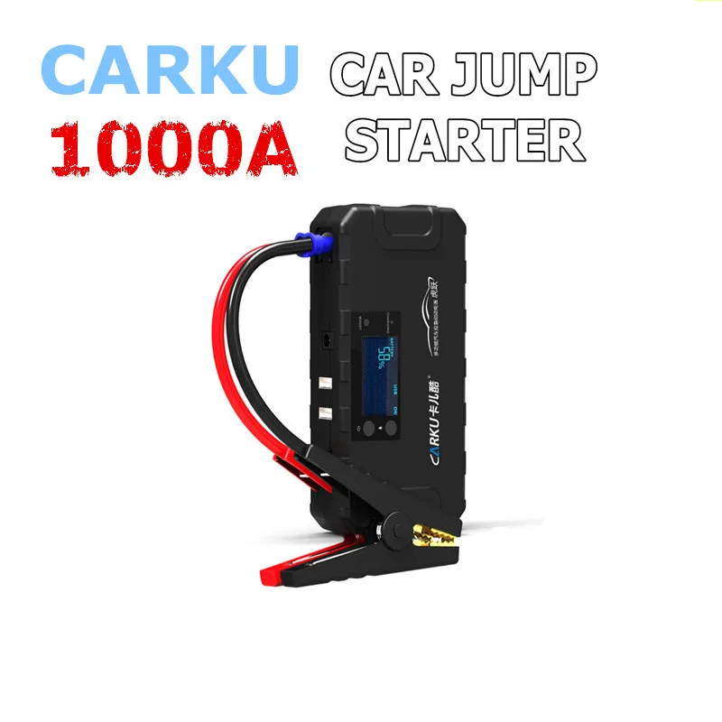 CARKU 1000A 16800mAh Car Jump Starter 12V LED Dual USB Emergency Power Bank Kit Car Battery Charger Battery Booster