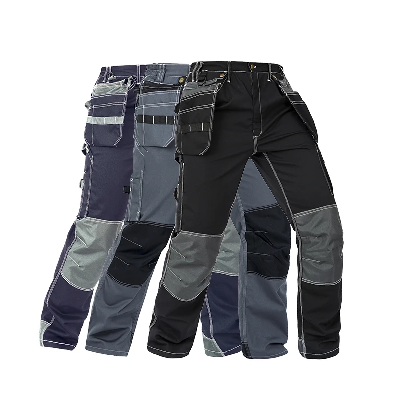 Men Multi Pockets Workwear Pants For 