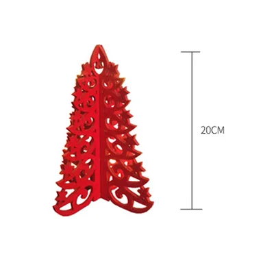 Red Small 20-30 см полые звезды войлочная ткань DIY Рождество домашнее украшение в виде дерева Navidad аксессуары фестиваль подарки для детей - Цвет: Red Small