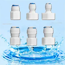 Sistema de água ro da osmose reversa encaixe 1/4 "3/8" Polegada 8mm tubo de mangueira od 1/4 "1/2" 3/4 "1/8" conectores rápidos da tubulação plástica fêmea