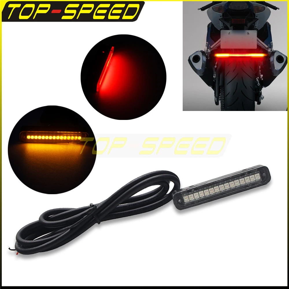 

12V Motorcycle LED Light Lamp Bar Strip Flexible Tail Rear Brake Stop Lamp Universal For Cars bikes ATV Dirt Bike Scooter