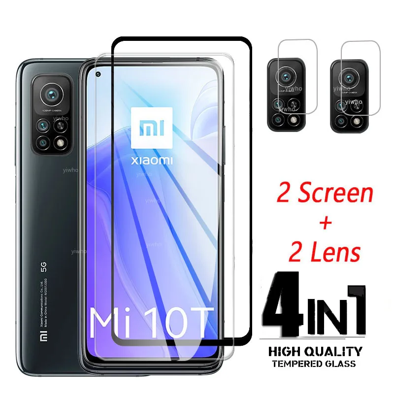 

4 in 1 on for Xiaomi mi 10t pro 5G Tempered glass screen protector xiami 10t pro 2020 Glass For mi 10T lite Pro Camera lens Film