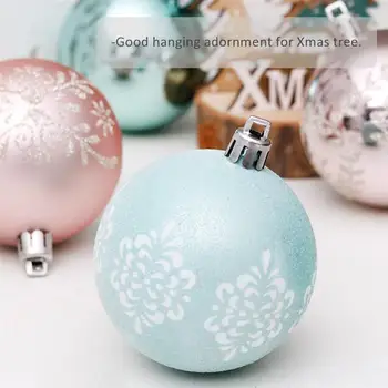 

30pcs Christmas Tree Decoration Colored Drawing Ball Christmas Ball (Rose Gold)