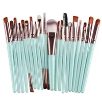20set20Pcs тени для век основа бровей ресницы кисть для губ макияж кисти Косметика Макияж глаз Кисти Набор инструментов - Handle Color: Бежевый