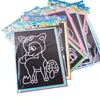 20Pcs/10Pcs Magic Scratch Art Doodle Pad Sand Painting Cards Early Educational Learning Creative Drawing Toys for Children 2