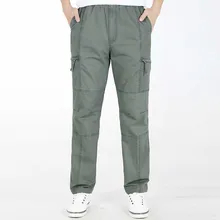Летние весенние брюки-карго с несколькими карманами, мужские повседневные брюки, хлопковые прямые Свободные мешковатые мужские брюки, тактические брюки для бега размера плюс