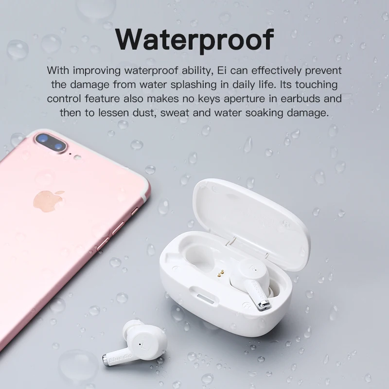 Wireless Earphone Bluedio Ei Waterproof Earbuds Wireless Headset Wireless Charging Sport Earphone Bluetooth-compatible