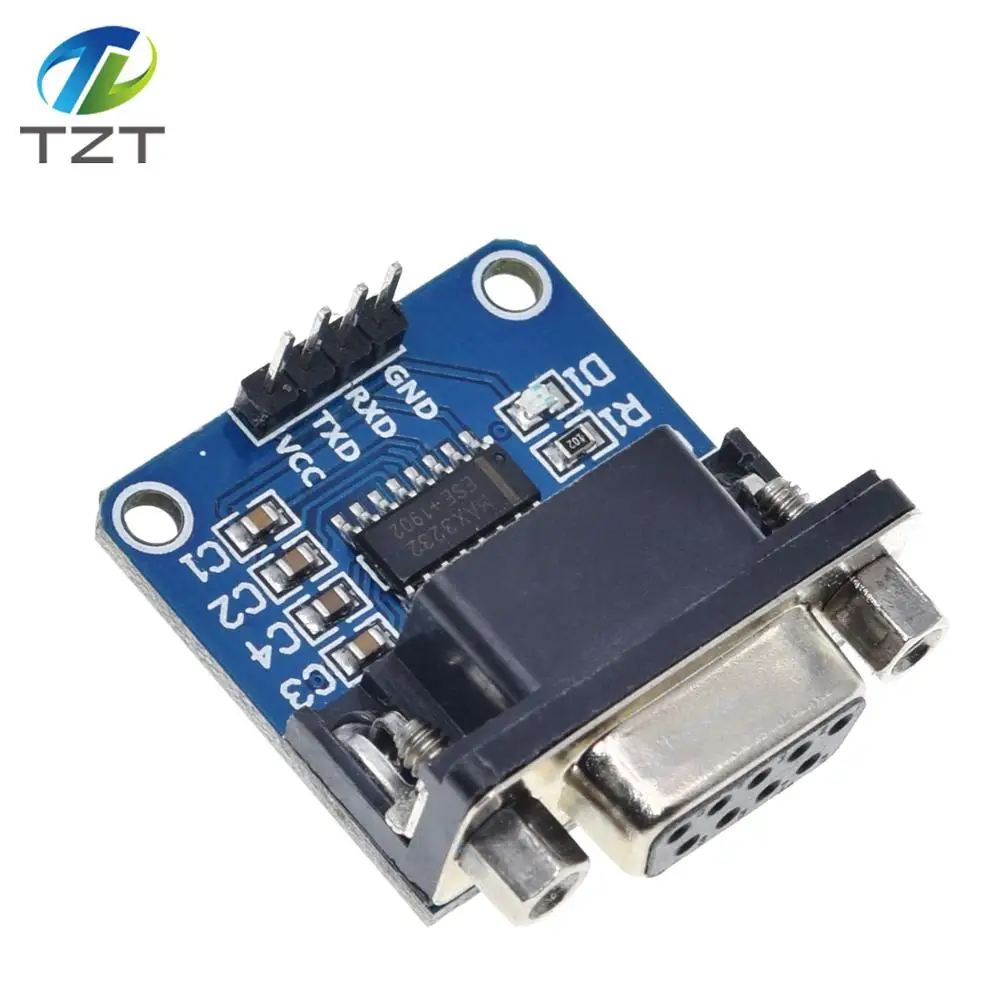 TZT MAX3232 RS232 к ttl последовательный порт конвертер Модуль DB9 разъем MAX232 для Arduino