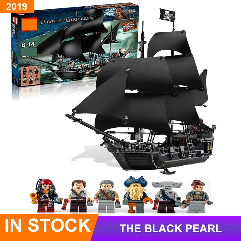 

83006 804PCS Pirates Of The Caribbean movie Black Pearl Building Block Bricks ship Educational Toys For Children 1198 16006 4184