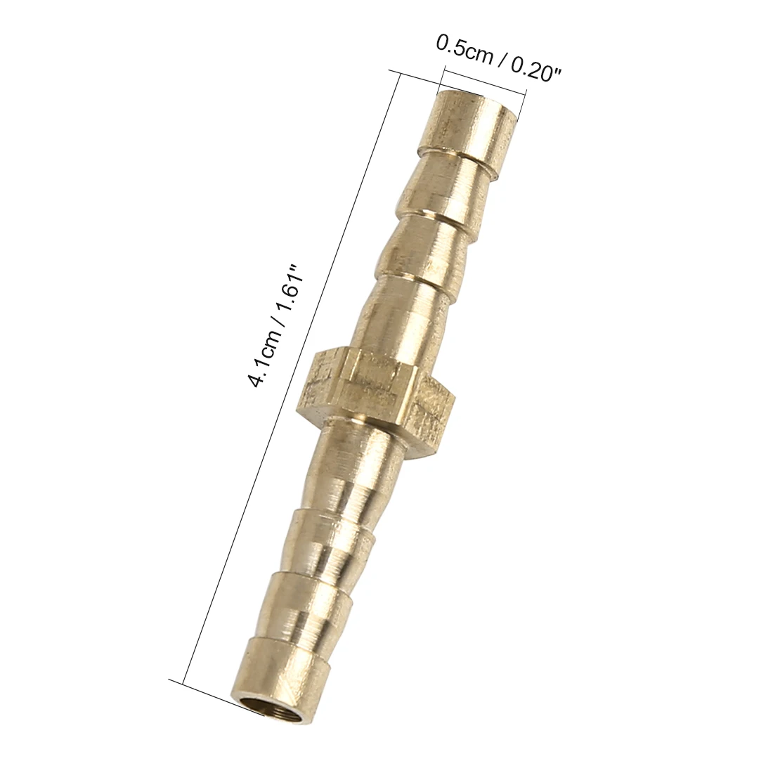 Hose Coupler Uxcell 4/5/6/8/10mm Brass Barb Pipe Fitting 5pcs Straight Union Connector for Air Water Gas Oil