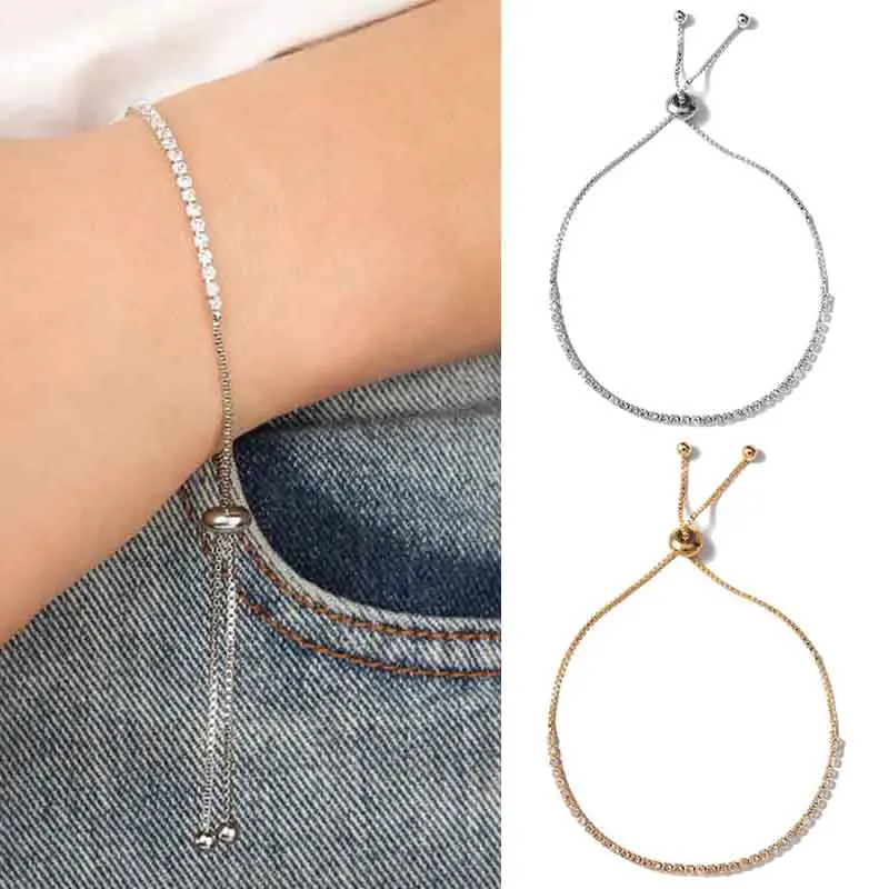Luxury Bracelets for Women Wedding Jewelry Fashion Elegant Cubic Zirconia Crystal Adjustable Sparkling Pulseras Mujer | Украшения и