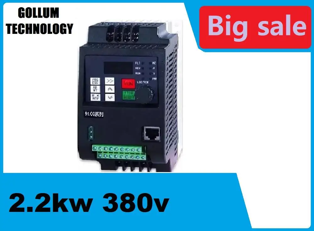 

380V 2.2KW 3HP VFD Mini Variable Frequency Drive Inverter for Motor Speed Control